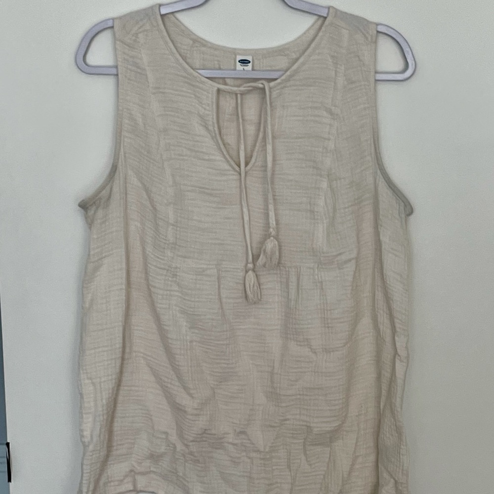 Old Navy Boho Bib Yoke Summer Blouse | Size L